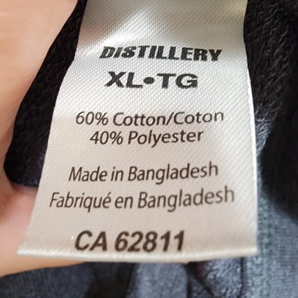 Distillery Apparel Men’s Hoodie XL Gray Cotton Blend Long Sleeve Pullover Kangar - Picture 5 of 10